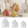 Silicone Soap Molds Candle Mould Chimney House Shaped Silicone Crafts Moulds Perfect for Figurine Ornament