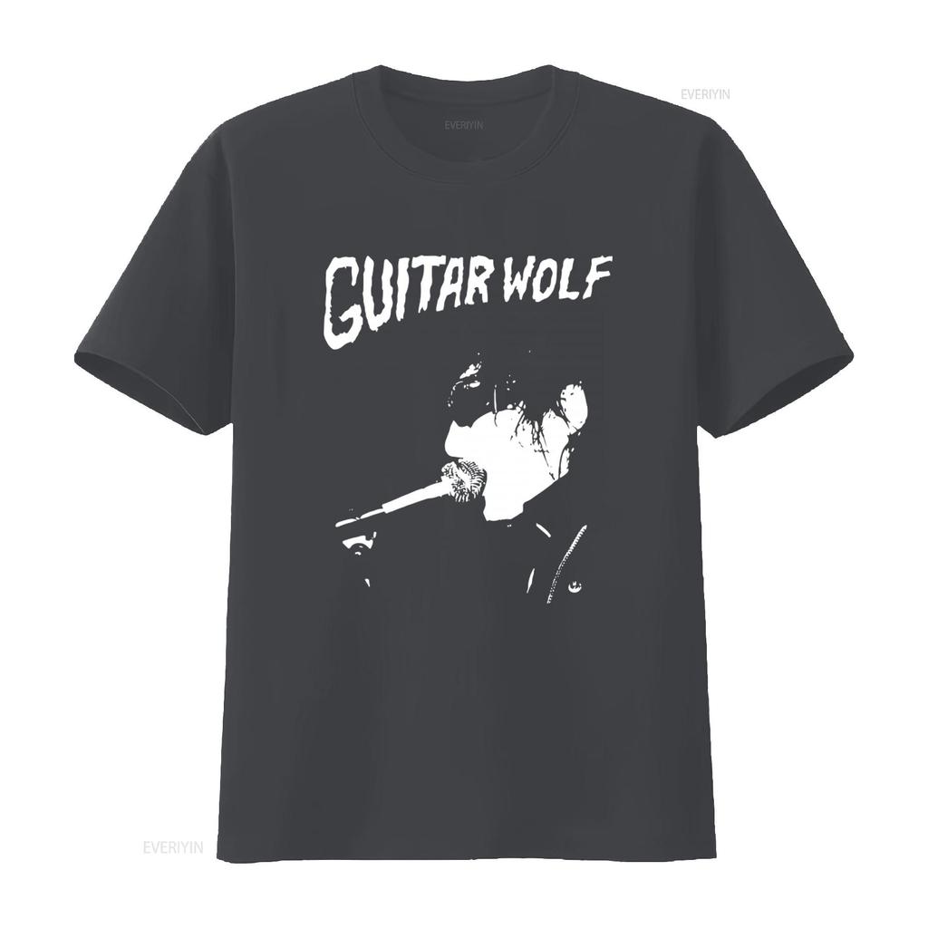 Guitar Wolf Rocknroll Garage Punk Band Print T Shirt Vintage Versatile Graphic Stylish Designer Clothes Comfortable