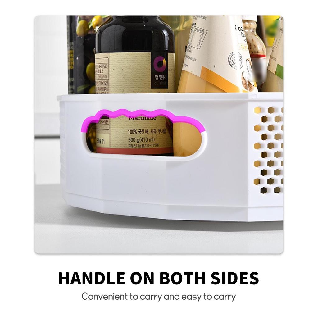 360 ° Rotating Plastic Storage Rack Bathroom Bathroom Storage Rack Kitchen Food Oil Seasoning Bottle Storage Rack Fruit Tray