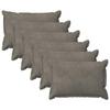 Cushion Cover 6 pcs HOUTEN Light Gray 30 x 50 cm Velvet