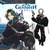 Genshin Xiao Impact Cosplay Costume Daily Work Clothes Uniform Party Black Suit