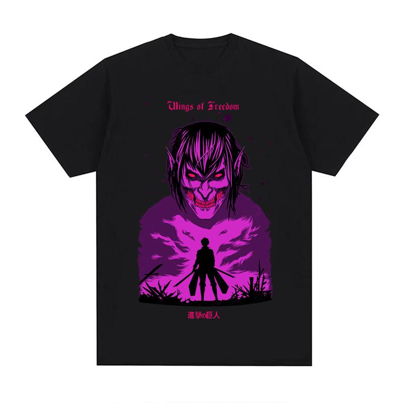 2023 New Japan Anime Attack On Titan T Shirt Unisex Cotton Unisex Tops EU Size Summer Unisex Clothes