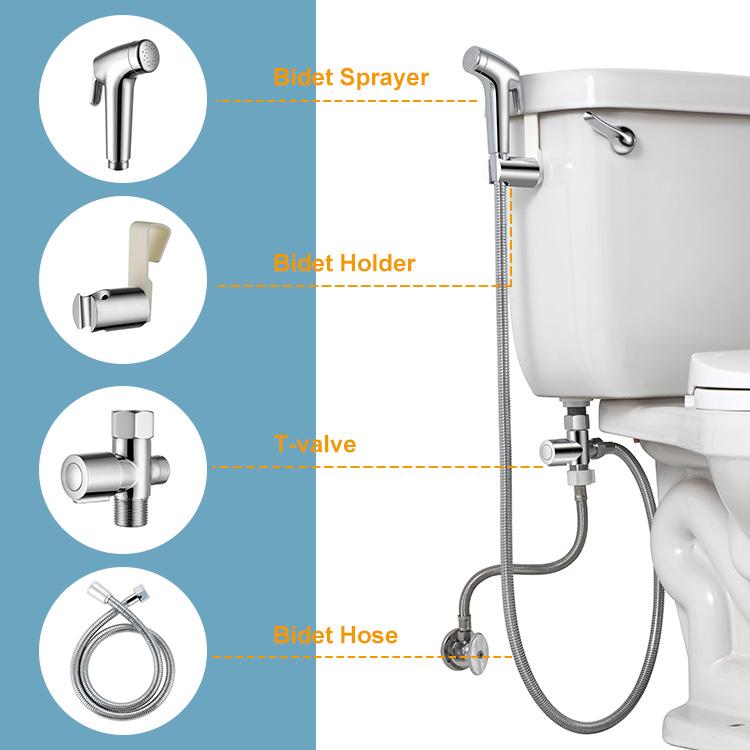 Toilet Bidet Sprayer Health Faucet Handheld Bidet Cloth Diaper Sprayer Kit
