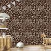 Animal Skin Wallpaper Rust, Brown and Beige 50x1000