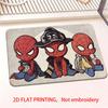 2D плоский, 1 шт. 2D плоская печать Коврики для двери Marvel Человек-паук Противоскользящий Ультрамягкий Коврик для пола в ванную, 850 гм Велюр Подходит для B