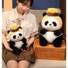 Adorable Panda Plush Toy With Ice Cream And Hamburger Delivery Outfit Perfect For Kids Birthday Gifts