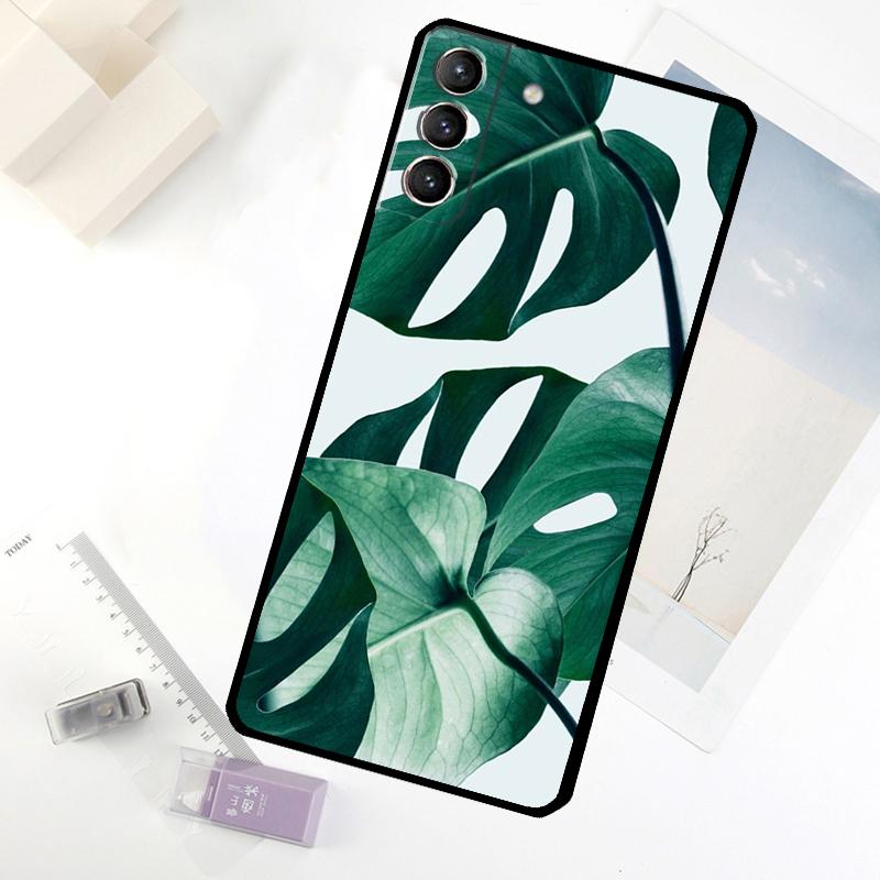 Чехол для телефона Monstera Green с листьями для Samsung Galaxy S20 FE S21 S22 S23 S24 S25 S26 Ultra S10 S25 Plus S25 FE