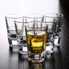 3pcs Sets Exquisite Shot Glass Classic Thick Bottom Baijiu Cup Bar High End Transparent Foreign Wine Glass Party Whiskey Glass