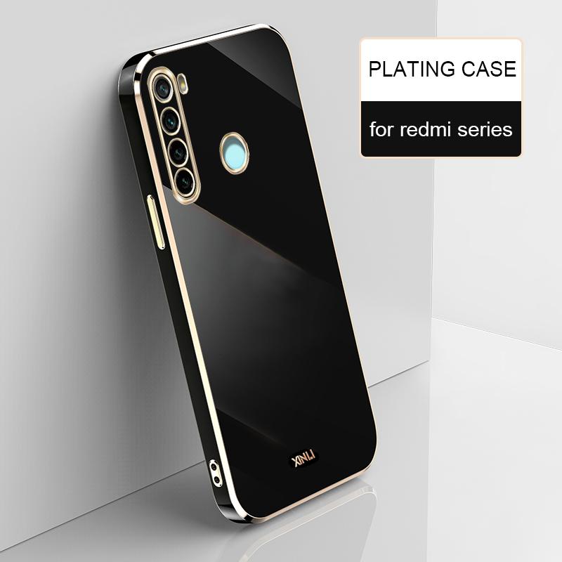 Plating Gold Frame Phone Case On For Xiaomi Redmi Note 8 2021 New 9 S Note8 8T Note9 Pro 9s 9T 9A 9AT Soft Silicone Cover