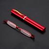 Fashion Mini Portable Clip Case Tube Reader Glasses Slim Pen Reading Glasses Spring Hinged Eyeglasses with For  Women