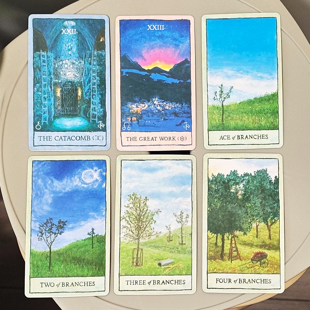 Колода Таро Mindscapes 10.3*6см 80 шт. карт Нарисовано вручную масляной пастелью в стиле классической пейзажной живописи