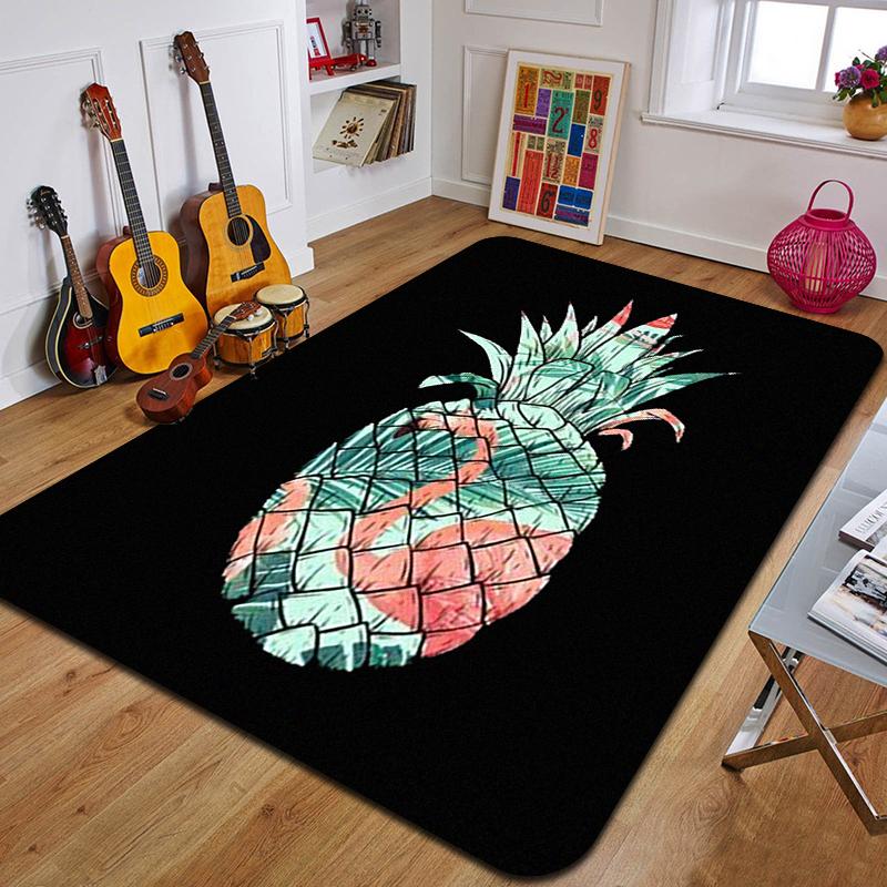P-Pineapple Printed Carpet Fashion Yoga Mat Non-Slip Carpet Bedroom Decoration Outdoor Carpet Bedroom Birthday Gift