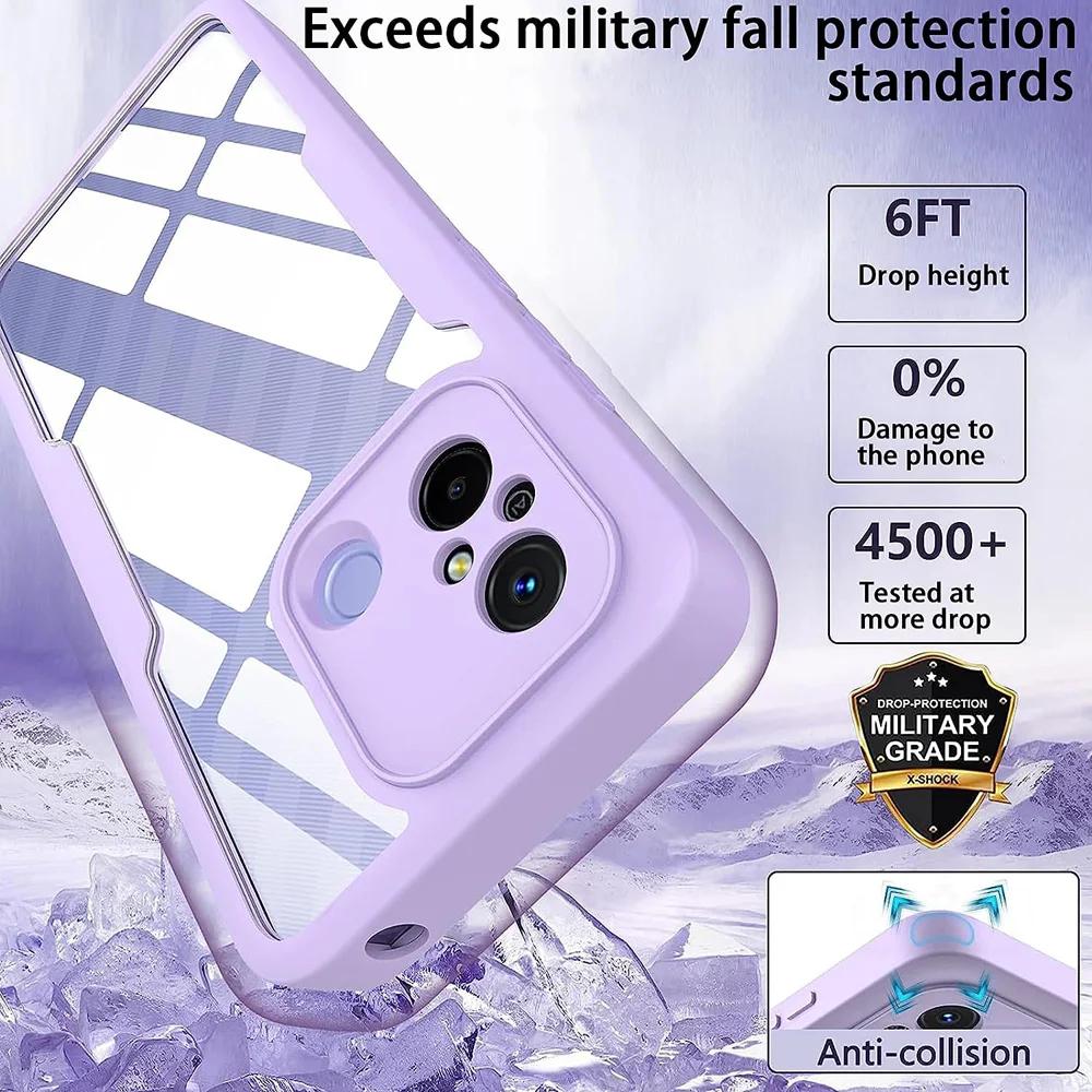 Противоударный чехол с полной защитой для iPhone 15 14 13 Pro Max Samsung Galaxy S23 FE S24 Ultra A14 A34 A54 Redmi Note 12s 11 10 12C 10C Poco F5 X5 Pro 5G