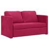 Vidaxl Sofa Podłogowa 2-W-1, Winna Czerwień, 122X204X55 Cm, Aksamit