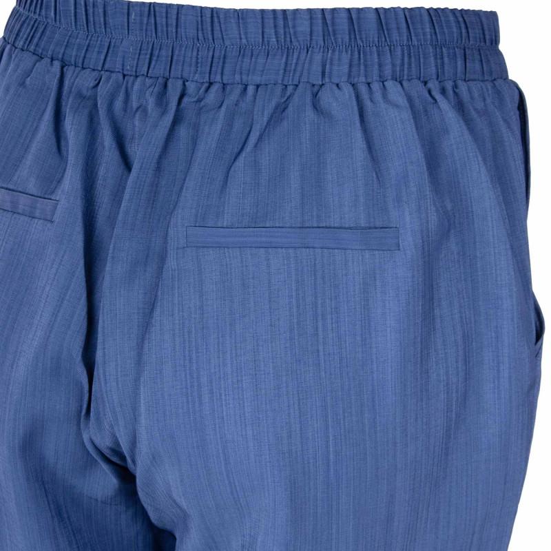 Женские синие эластичные брюки свободного кроя с задними карманами РОЗОВЫЕ