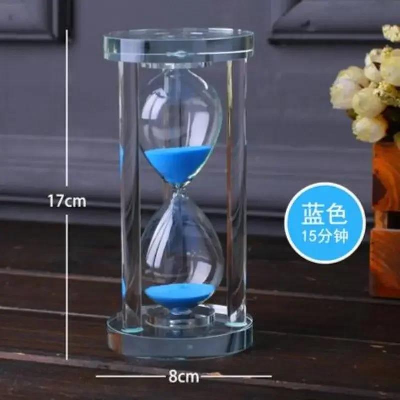 15-60 Minutes Hourglass Sand Timer Kitchen School Modern Crystal Hour Glass Sandglass Sand Clock Tea Timers Home Decoration Gift2