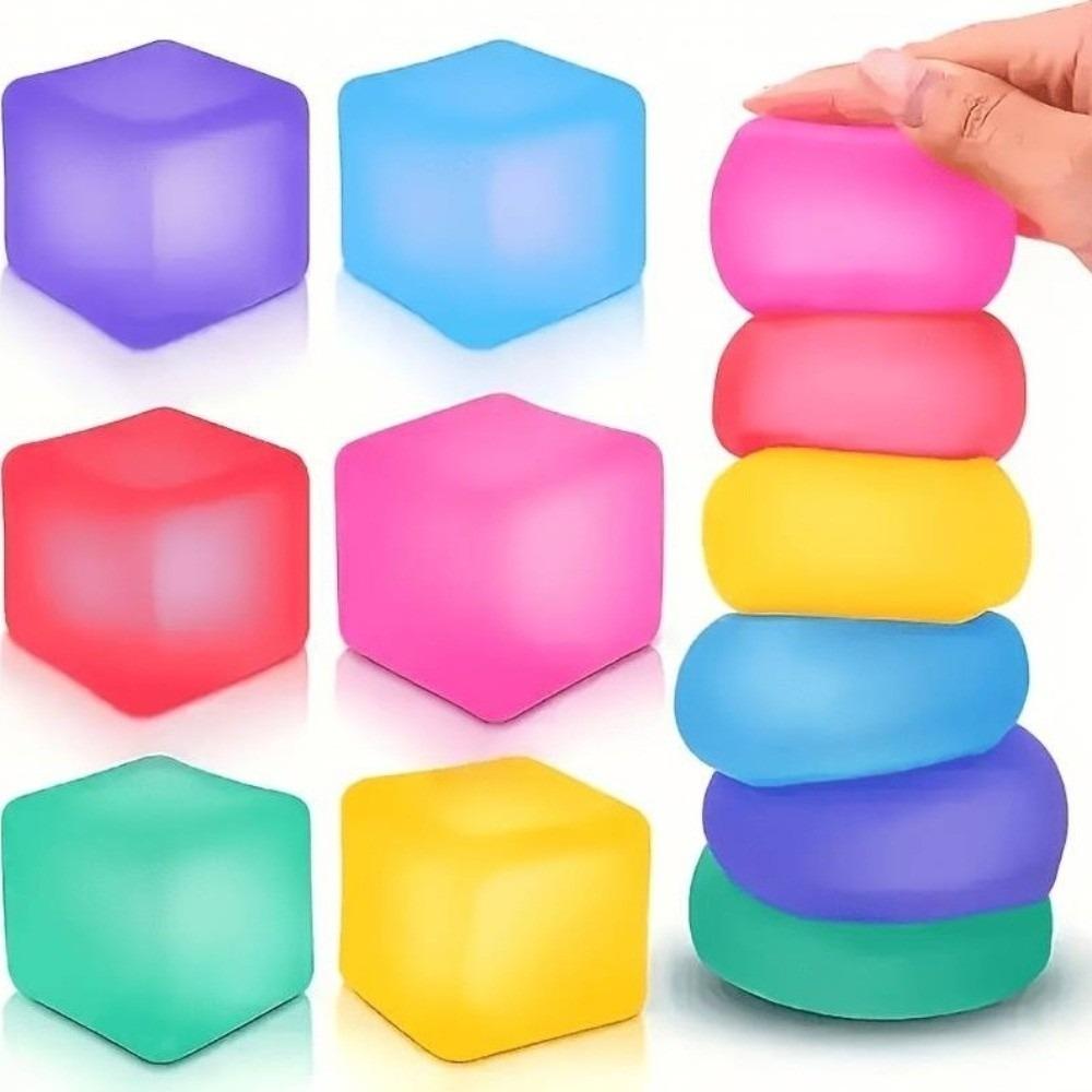 Slow Rise Ice Cube Squishy Toy Slow Rebound Cube Fidget Toy Cube Squeeze Toy Birthday Party Favor