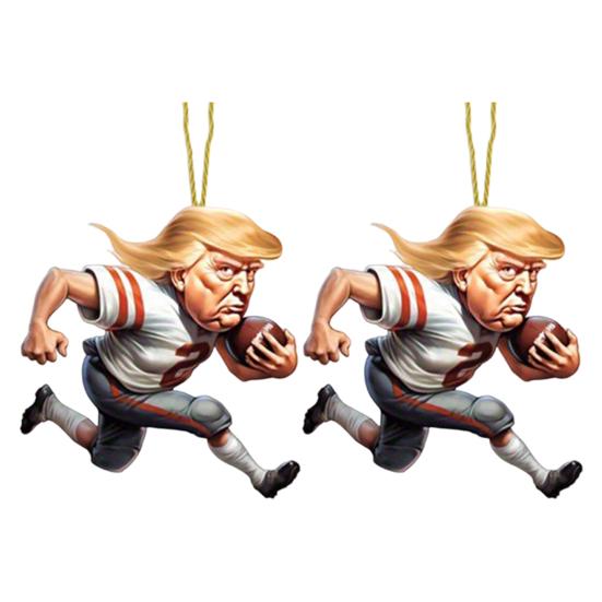 2 шт. подвеска для автомобиля Трампа 2D акриловые украшения Трампа внутренние настенные украшения для рождественской елки