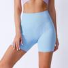 High-Waist Seamless Yoga Shorts - Women's European & American Style, 3/4 Length