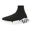 Balenciaga Speed 2.0 Граффити Переработанный Трикотаж Черный Женский 617196W2DD41091