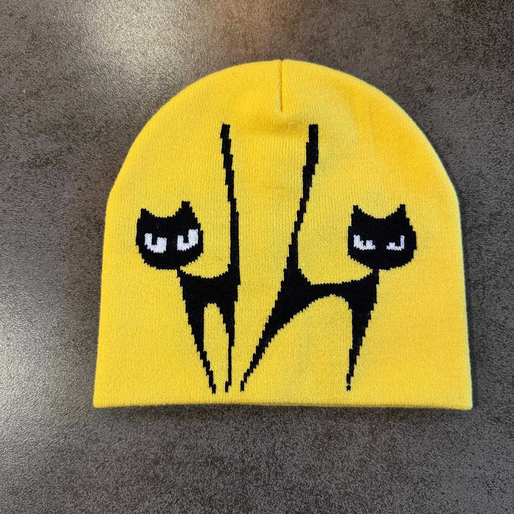 Knit Street Urban Hat With Ear Protection Fox Embroidery Design For Daily