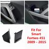 Car Door Handle Armrest Tray Storage Box Organizer Stowing Tidying For Smart Fortwo 451 2009 - 2015 Black Interior Accessories