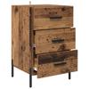 Nightstand with Drawers Reclaimed Wood Look 40 x 40 x 66 cm Engineered Wood