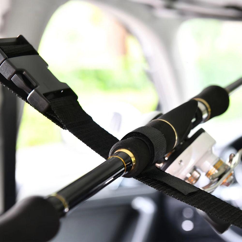 2Pcs 7 Rod Capacity Car Fishing Rod Holder Adjustable Car Fishing Pole Carrier Rear Seats