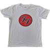 Foo Fighters FF Logo Slim Fit White Unisex T-shirt