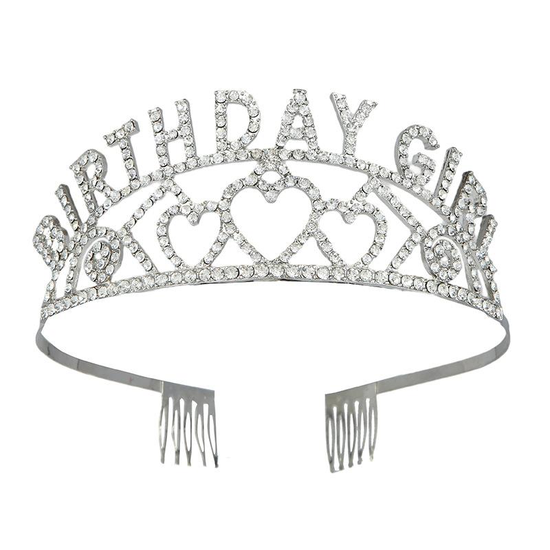Повязка-корона на день рождения женская для именинницы тиара на день рождения аксессуары для волос шляпа для торта товары для вечеринки
