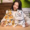 Креативная имитация куклы тигрицы-мамы и тигренка, игрушка на день рождения для детей, мягкая плюшевая игрушка, подарок ребенку на день рождения