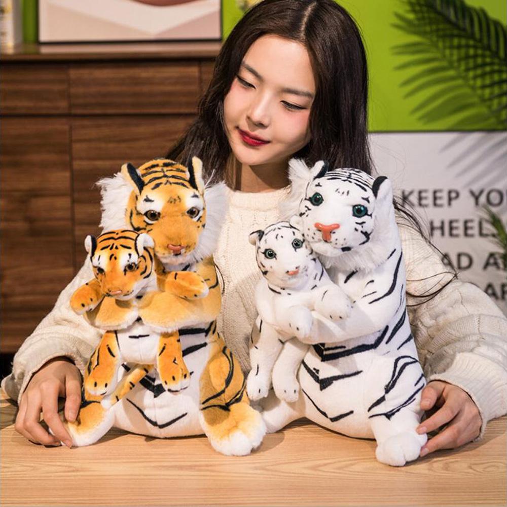 Креативная имитация куклы тигрицы-мамы и тигренка, игрушка на день рождения для детей, мягкая плюшевая игрушка, подарок ребенку на день рождения