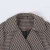 Womens Lightweight Plaid Double-Breasted Trench Coat Casual Oversized Fit Fall 2026