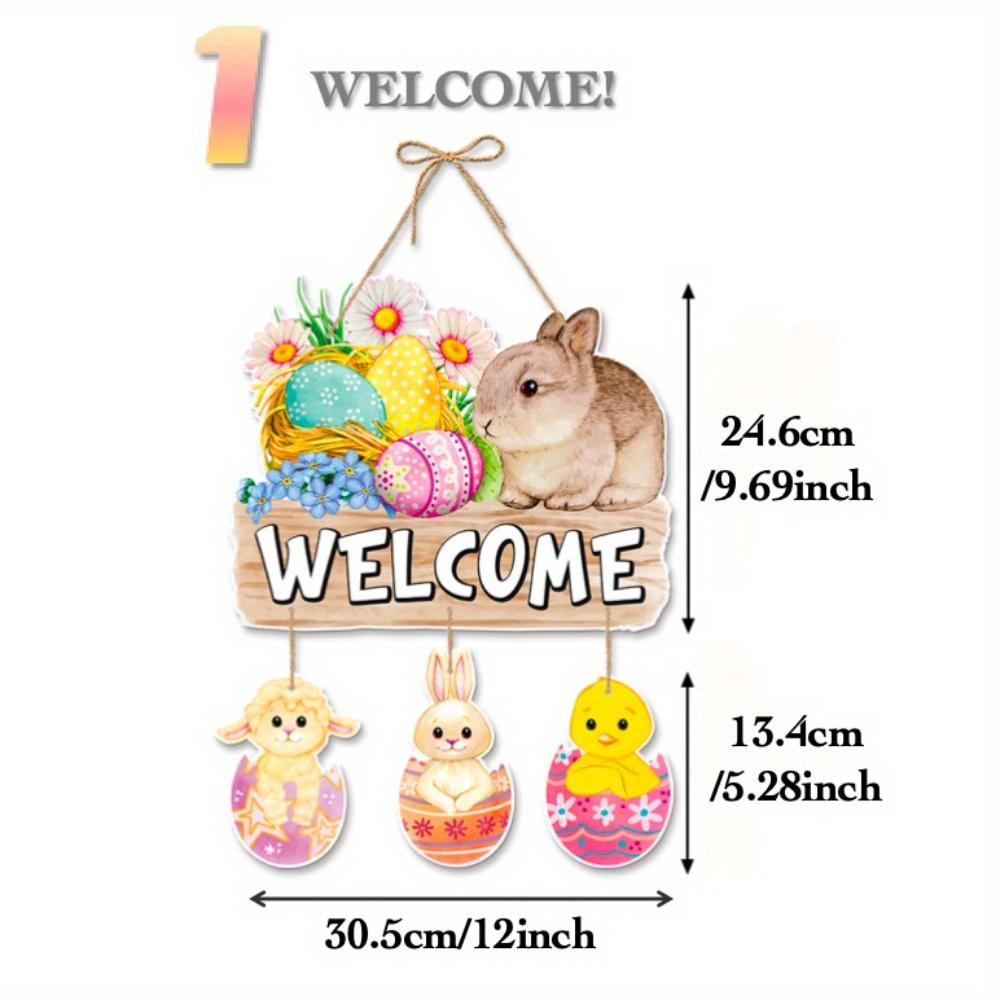 Пасхальное подвесное украшение «Сделай сам» со шнурком и клеем-дозатором, с элементами пасхальных кроликов, яиц и моркови, для дома, офиса, комнаты, вечеринки