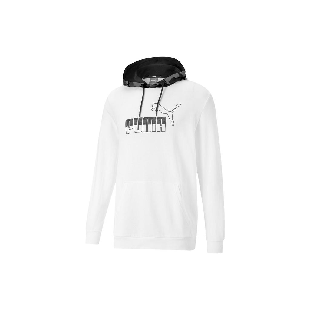 Puma Letter Logo Print Casual Retro American Hoodie Men Hoodies White 588498-02