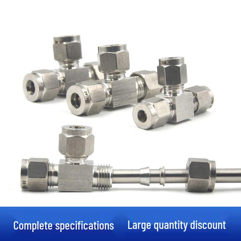 Stainless Steel T-Type Double Ferrule Tee Connector