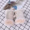 Soft Fingerless Mittens Warm Plush Gloves Winter Rabbit Hair Gloves  Women Girls