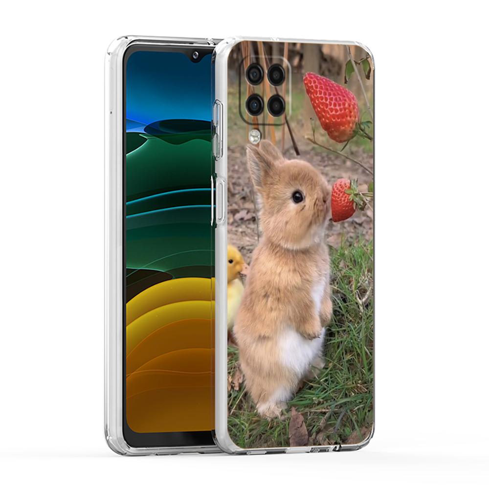Милый Белый Заяц Чехол для Телефона Samsung A13 A33 A35 A55 A73 A53 A23 A51 A71 A21S A31 A41 A05s A03S A15 A25 5G
