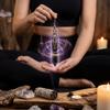 Crystal Quartz Crystal Pendulum Energy Gem Stone Pendant Retro Reiki Pendulum  Divination
