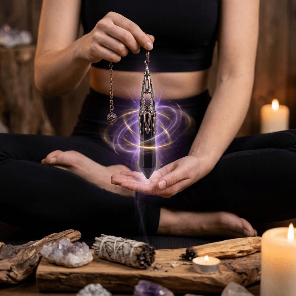 Crystal Quartz Crystal Pendulum Energy Gem Stone Pendant Retro Reiki Pendulum  Divination