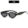 Non-polarized Trendy Vintage Cat Eye Small Frame Polygonal Women Sunglasses Men Outdoor Travel Sun Eyeglasses
