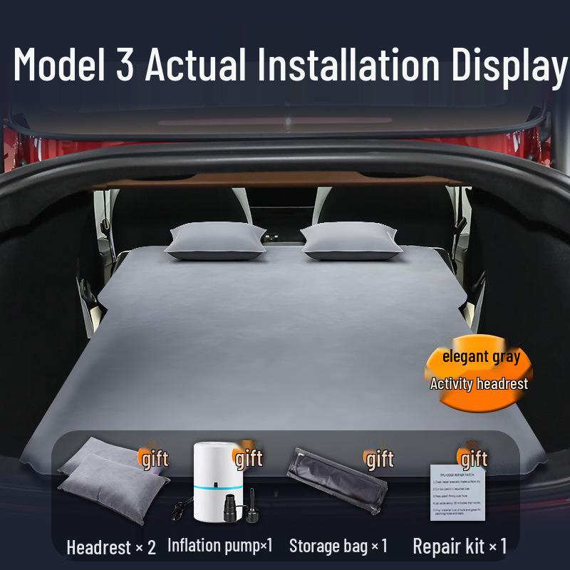 Подходящий надувной матрас для Tesla Model 3: Надувной матрас на заднее сиденье для кемпинга в багажнике