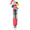 Cross-Border Cute Cartoon Christmas Mini Ballpoint Pen - Four-Color Student Stationery Gift