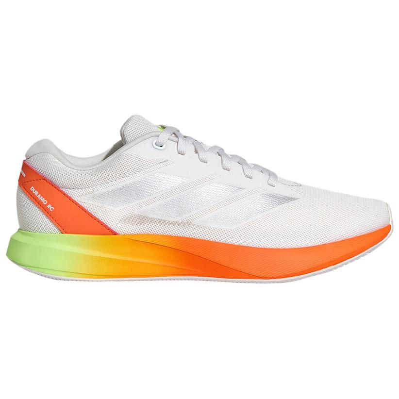 adidas Кроссовки для бега Duramo RC с амортизацией, низкие, унисекс, белые с оранжевым, KH7330
