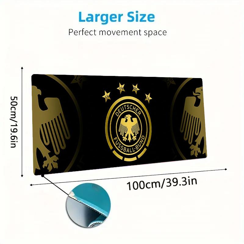 Fussball Bund Color Mouse Pad Large Gaming Table Cushion Non-slip Laptop Tablet Big Mousepad XXL Mat Mini PC Playmat With Lock edge