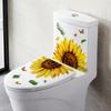 Sunflower Wall Sticker Bathroom Toilet Decor Living Room Cabinet Home Decoration
