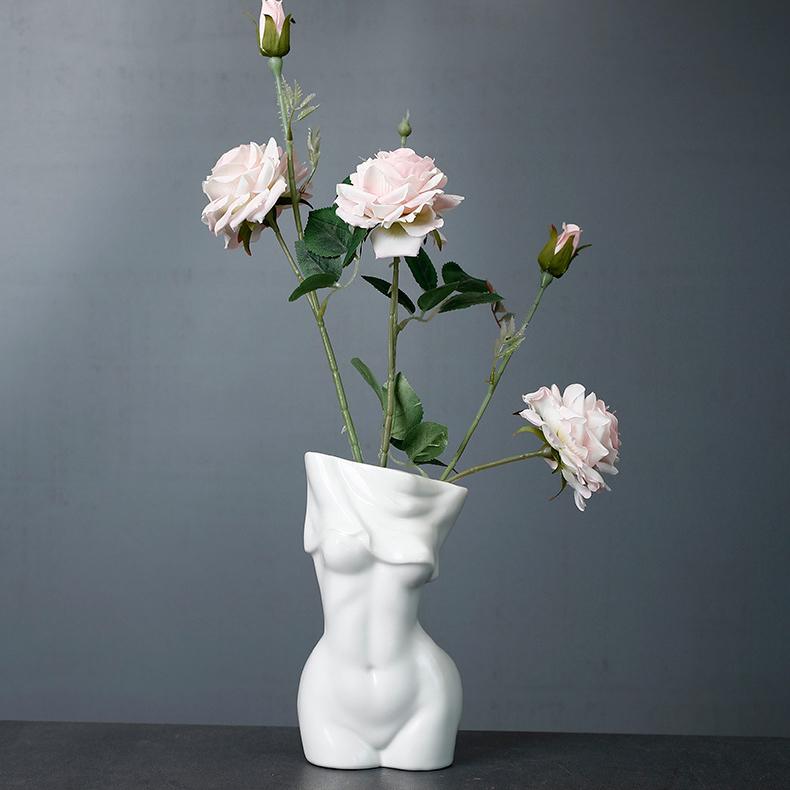 Креативная ваза для боди-арта, цветочная композиция в скандинавском стиле, домашний декор, украшение для гостиной, керамическая гидропонная ваза
