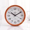 Creative cute wood grain color student bedside alarm clock, children's bedroom clock, desktop clock