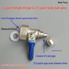 4-Way to 2-Way Tee Connector Water Purifier Valve with Switch, One-Piece Copper Alloy Ball Valve.