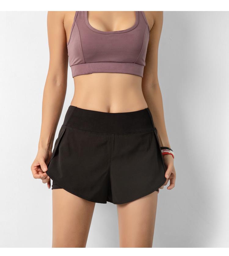 Women's Summer Quick-Dry Two-Piece Yoga Shorts with Pockets – Breathable & Anti-Exposure